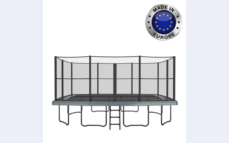 17ft Trampoline with Safety Enclosures - Super Tramp