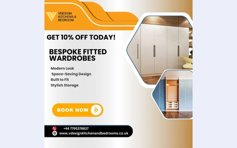 Watford Bespoke Fitted Wardrobes – Save 10% Instantly