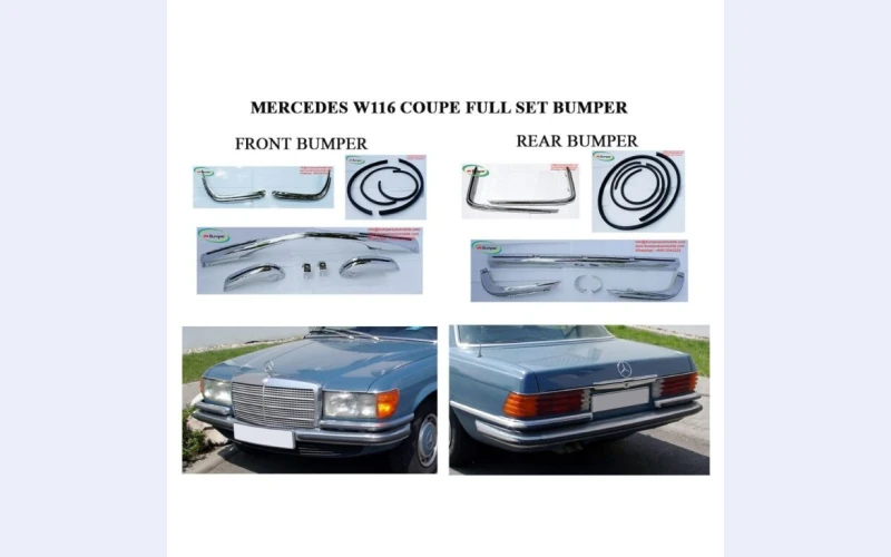 Mercedes W116 280 S, 280 SE, 350 SE, 450 SE, 450 SEL, 300 SD (1972-1980) bumpers