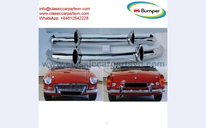 MGB bumpers with rubber on over riders