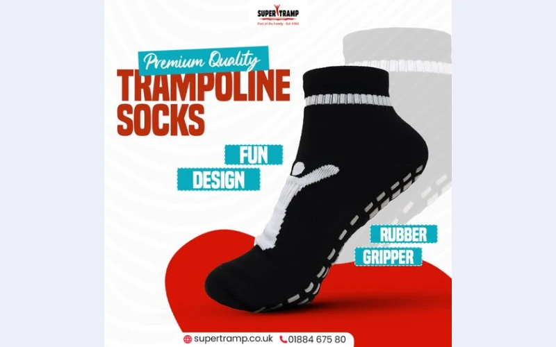 Trampoline Socks UK | Safe Grip Bounce Accessories